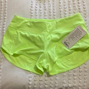 NWT lululemon speed up shorts